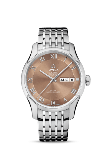 Omega De Ville Hour Vision Master Chronometer Annual Calendar Stainless Steel / Brown / Bracelet